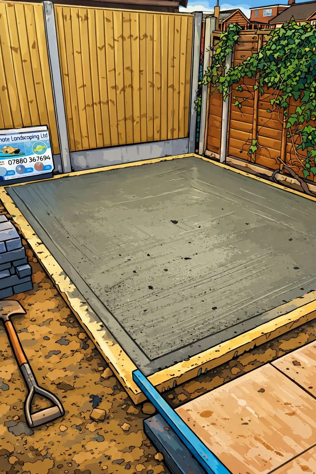 Professional concrete base foundation work in Orpington