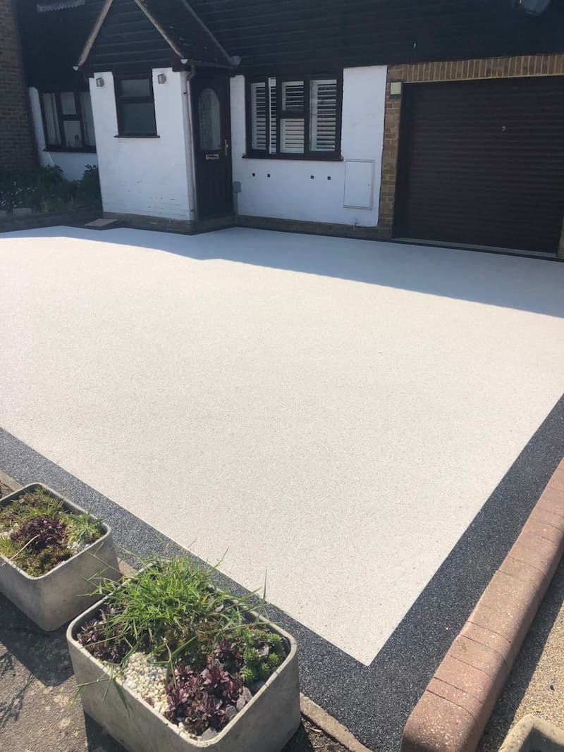Modern resin bound driveway installation in Kent